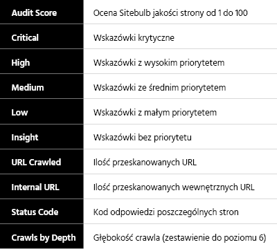Analiza Sitebulb