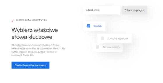planer słów kluczowych Google