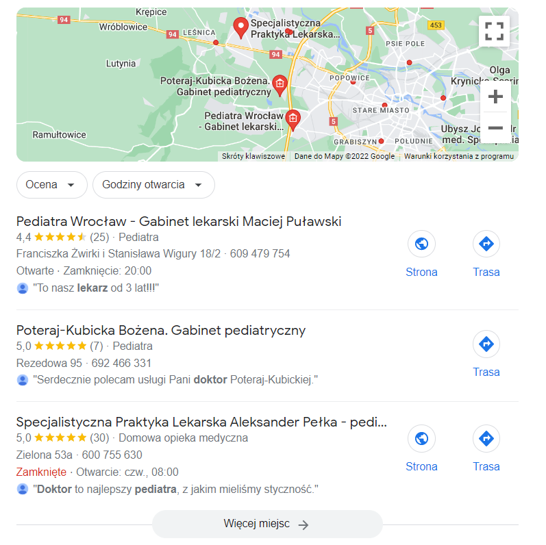 pozycjonowanie lekarza