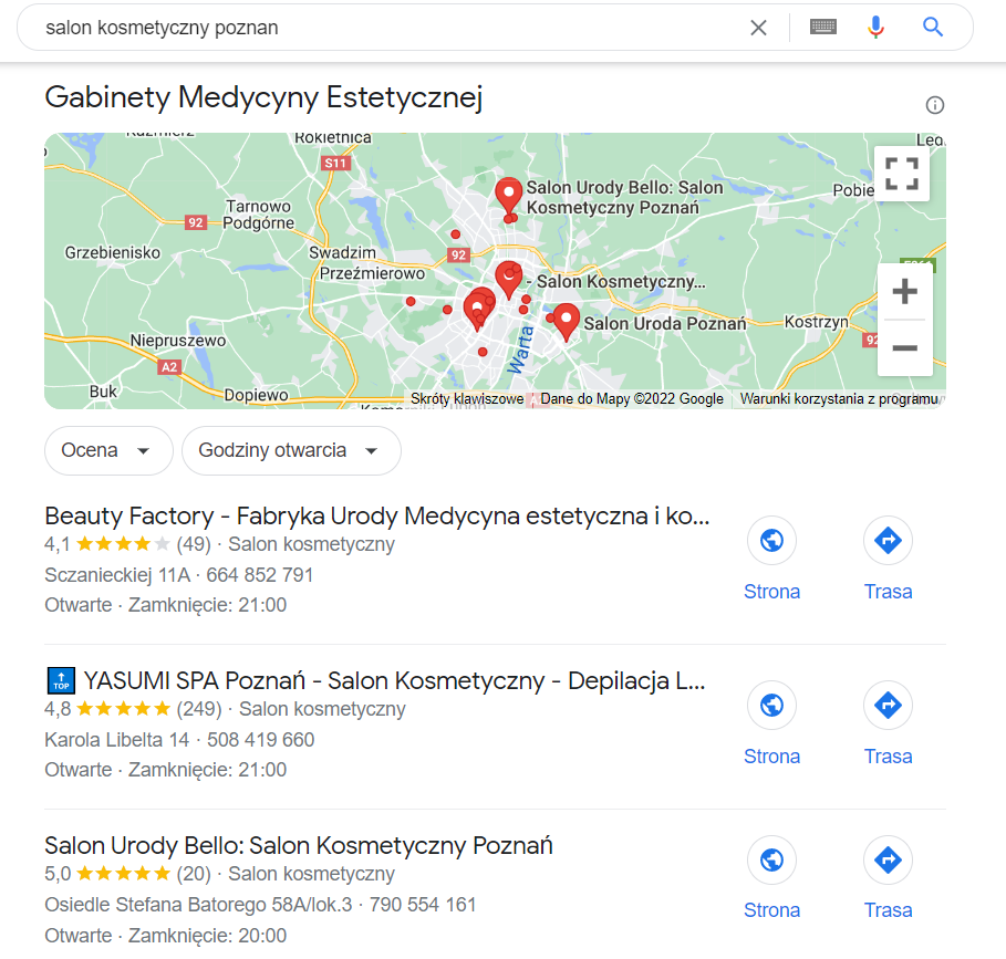 pozycjonowanie salonu kosmetycznego
