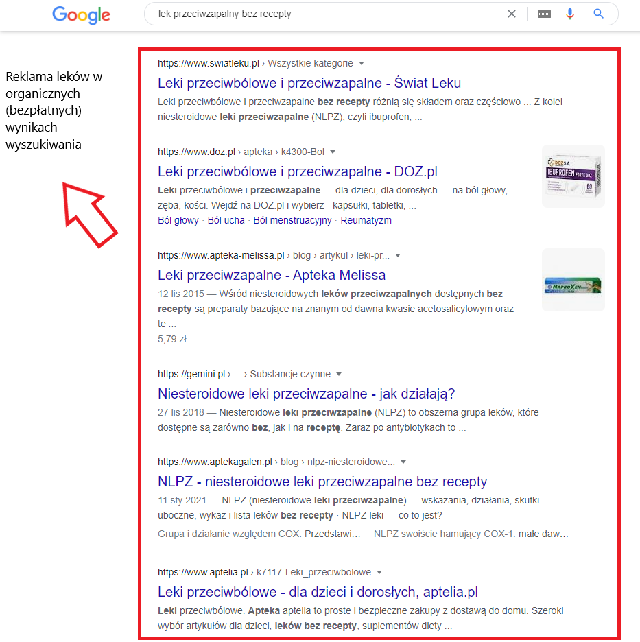 Reklama leków i reklama produktów leczniczych w Internecie