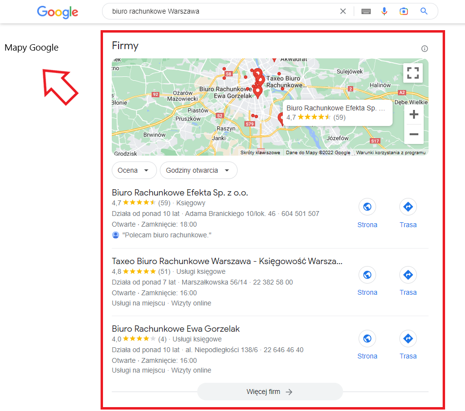 Reklama biura rachunkowego w Internecie