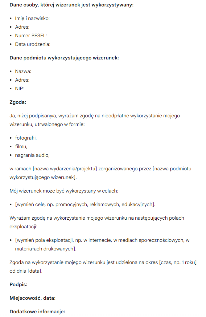 Kiedy potrzebujesz zgody na wykorzystanie wizerunku?