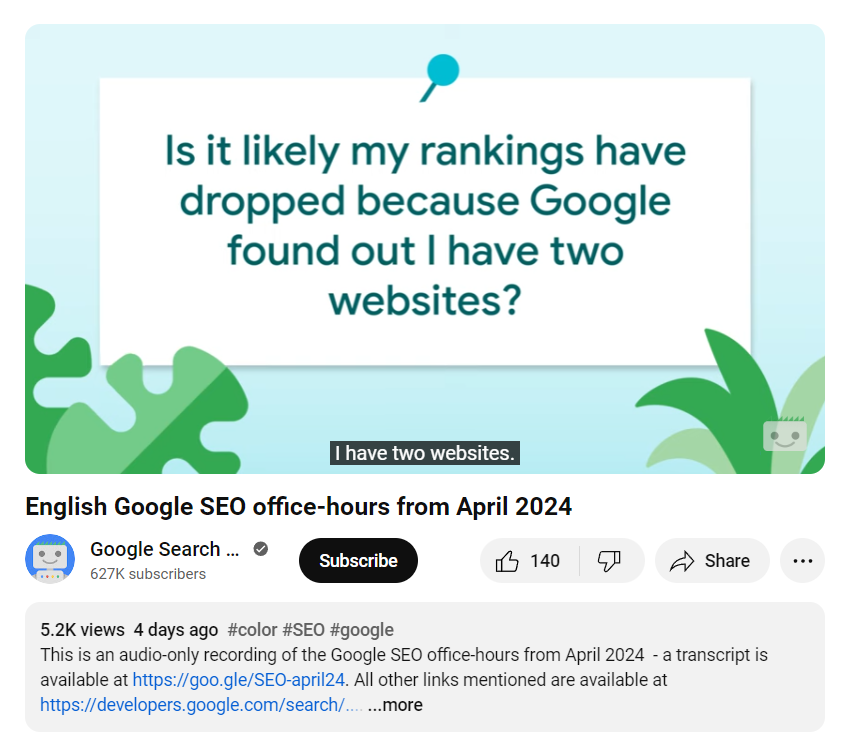 Czy posiadanie wielu witryn może mieć negatywny wpływ na SEO? Google odpowiada!