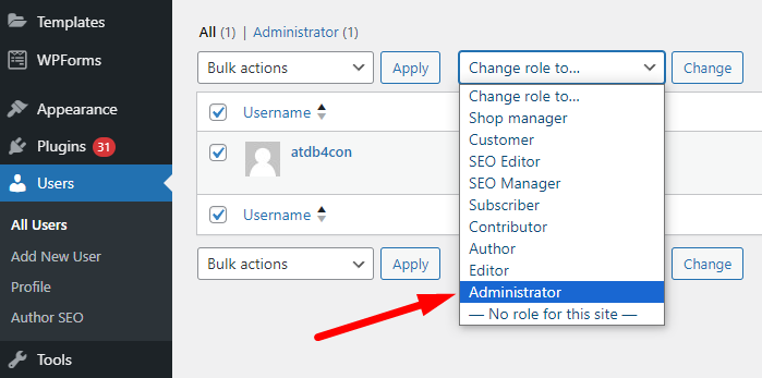 Jak ustawić profil admina w WordPress?