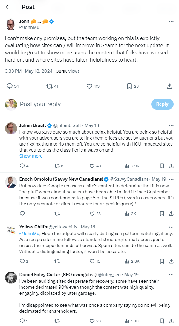 Nowe sygnały jakości od Google nie są wystarczające dla nowych witryn