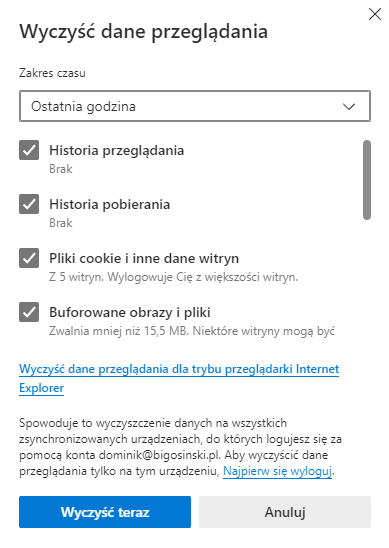 Jak wyczyścić pamięć podręczną i pliki cookies w przeglądarce?