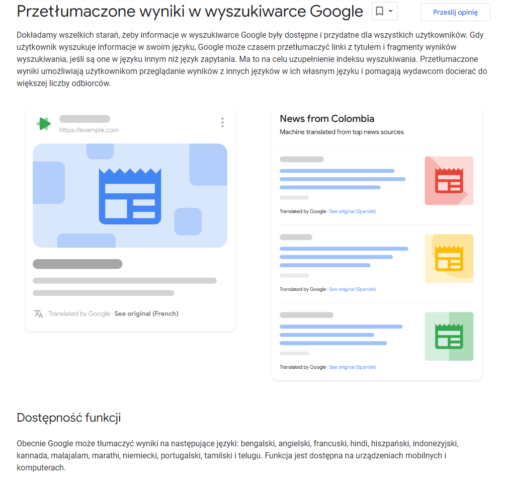Tłumaczenie SERPów, blokowanie Discover Feed, obojętność Google