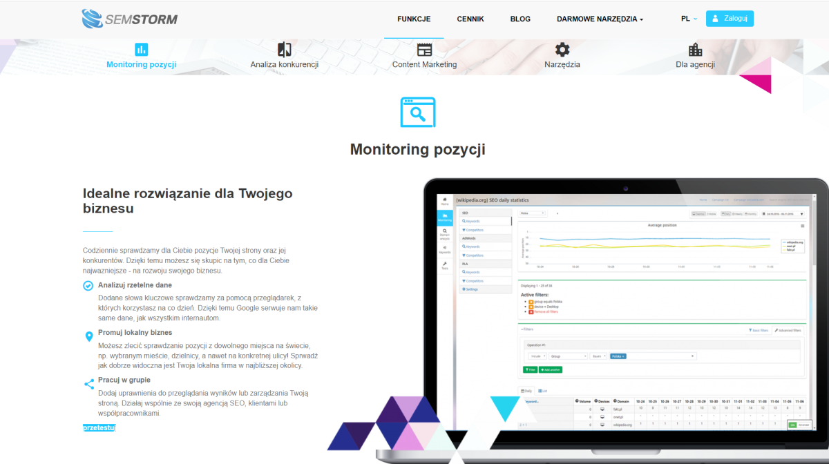 SEMSTORM – niezbędne narzędzie SEO