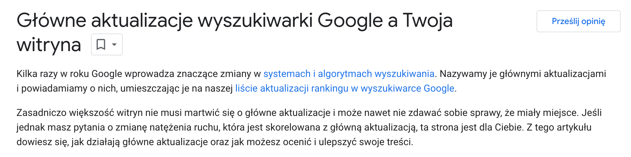 Google Update a SEO – co warto wiedzieć?